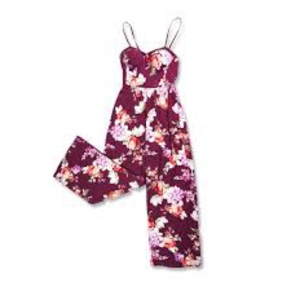 Band of Gypsies XS Floral Wide Leg Jumpsuit - Picture 2 of 9